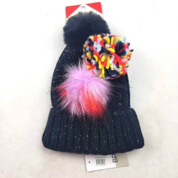 NWT Nordstrom BP. Pick a pompom beanie and 3 interchangeable poms - Picture 1 of 5